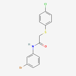 molecular formula C14H11BrClNOS B6120188 N-(3-bromophenyl)-2-[(4-chlorophenyl)thio]acetamide CAS No. 6188-24-5