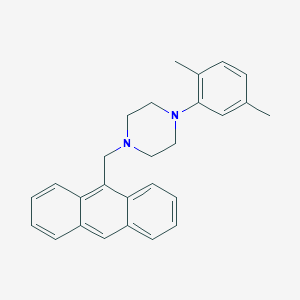 molecular formula C27H28N2 B6120191 1-(9-anthrylmethyl)-4-(2,5-dimethylphenyl)piperazine 