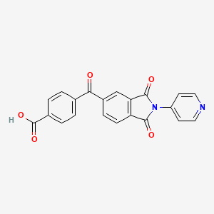 4-{[1,3-dioxo-2-(4-pyridinyl)-2,3-dihydro-1H-isoindol-5-yl]carbonyl}benzoic acid