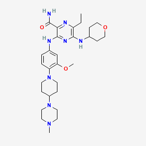 molecular formula C29H44N8O3 B612023 吉特利替尼 CAS No. 1254053-43-4