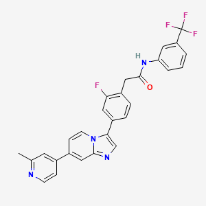 molecular formula C28H20F4N4O B612025 Unii-VW8acf2F4L CAS No. 908265-94-1