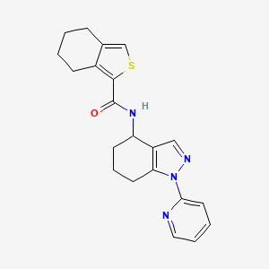 molecular formula C21H22N4OS B6120257 N-[1-(2-pyridinyl)-4,5,6,7-tetrahydro-1H-indazol-4-yl]-4,5,6,7-tetrahydro-2-benzothiophene-1-carboxamide 