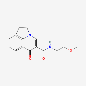 molecular formula C16H18N2O3 B6120259 N-(2-methoxy-1-methylethyl)-6-oxo-1,2-dihydro-6H-pyrrolo[3,2,1-ij]quinoline-5-carboxamide 