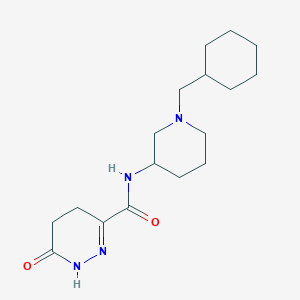 molecular formula C17H28N4O2 B6120275 N-[1-(cyclohexylmethyl)-3-piperidinyl]-6-oxo-1,4,5,6-tetrahydro-3-pyridazinecarboxamide 
