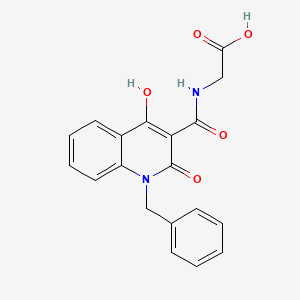 molecular formula C19H16N2O5 B612031 2-(1-苄基-4-羟基-2-氧代-1,2-二氢喹啉-3-甲酰胺)乙酸 CAS No. 931398-72-0
