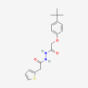 molecular formula C18H22N2O3S B6120310 2-(4-tert-butylphenoxy)-N'-(2-thienylacetyl)acetohydrazide 