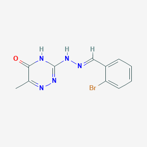 molecular formula C11H10BrN5O B6120314 2-bromobenzaldehyde (6-methyl-5-oxo-4,5-dihydro-1,2,4-triazin-3-yl)hydrazone 