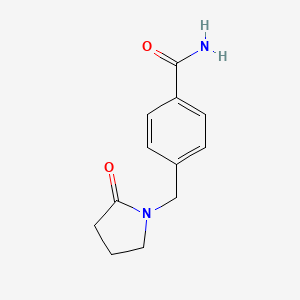 molecular formula C12H14N2O2 B6120319 4-[(2-oxo-1-pyrrolidinyl)methyl]benzamide 