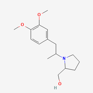 molecular formula C16H25NO3 B6120325 {1-[2-(3,4-dimethoxyphenyl)-1-methylethyl]-2-pyrrolidinyl}methanol 
