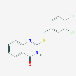 molecular formula C15H10Cl2N2OS B6120328 2-[(3,4-dichlorobenzyl)thio]-4(3H)-quinazolinone 