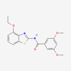 molecular formula C18H18N2O4S B6120337 N-(4-ethoxy-1,3-benzothiazol-2-yl)-3,5-dimethoxybenzamide 