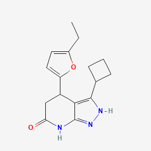 molecular formula C16H19N3O2 B6120446 3-cyclobutyl-4-(5-ethyl-2-furyl)-2,4,5,7-tetrahydro-6H-pyrazolo[3,4-b]pyridin-6-one 