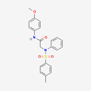 molecular formula C22H22N2O4S B6120473 N~1~-(4-methoxyphenyl)-N~2~-[(4-methylphenyl)sulfonyl]-N~2~-phenylglycinamide 