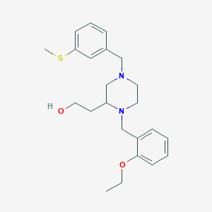 molecular formula C23H32N2O2S B6120479 2-{1-(2-ethoxybenzyl)-4-[3-(methylthio)benzyl]-2-piperazinyl}ethanol 