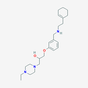 molecular formula C24H39N3O2 B6120492 1-[3-({[2-(1-cyclohexen-1-yl)ethyl]amino}methyl)phenoxy]-3-(4-ethyl-1-piperazinyl)-2-propanol 