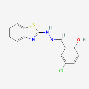 molecular formula C14H10ClN3OS B6120507 5-chloro-2-hydroxybenzaldehyde 1,3-benzothiazol-2-ylhydrazone 