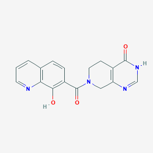 molecular formula C17H14N4O3 B6120525 7-[(8-hydroxy-7-quinolinyl)carbonyl]-5,6,7,8-tetrahydropyrido[3,4-d]pyrimidin-4(3H)-one 