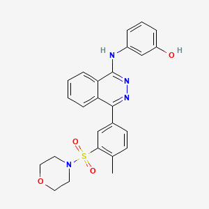 molecular formula C25H24N4O4S B6120527 3-({4-[4-methyl-3-(4-morpholinylsulfonyl)phenyl]-1-phthalazinyl}amino)phenol 