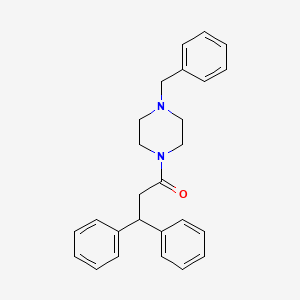 molecular formula C26H28N2O B6120536 1-benzyl-4-(3,3-diphenylpropanoyl)piperazine 