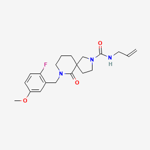 molecular formula C20H26FN3O3 B6120547 N-allyl-7-(2-fluoro-5-methoxybenzyl)-6-oxo-2,7-diazaspiro[4.5]decane-2-carboxamide 