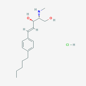 molecular formula C17H28ClNO2 B612055 2-(甲基氨基)-5-(4-戊基苯基)戊-4-烯-1,3-二醇；盐酸盐 CAS No. 1072443-89-0