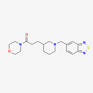 molecular formula C19H26N4O2S B6120568 5-({3-[3-(4-morpholinyl)-3-oxopropyl]-1-piperidinyl}methyl)-2,1,3-benzothiadiazole 