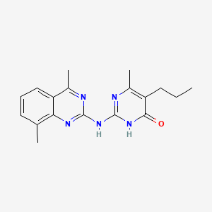 molecular formula C18H21N5O B6120575 2-[(4,8-dimethyl-2-quinazolinyl)amino]-6-methyl-5-propyl-4(3H)-pyrimidinone 