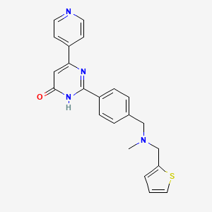 molecular formula C22H20N4OS B6120603 2-(4-{[methyl(2-thienylmethyl)amino]methyl}phenyl)-6-pyridin-4-ylpyrimidin-4(3H)-one 