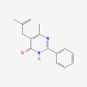 molecular formula C15H16N2O B6120662 6-methyl-5-(2-methyl-2-propen-1-yl)-2-phenyl-4-pyrimidinol 