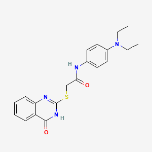 molecular formula C20H22N4O2S B6120683 N-[4-(diethylamino)phenyl]-2-[(4-hydroxy-2-quinazolinyl)thio]acetamide 