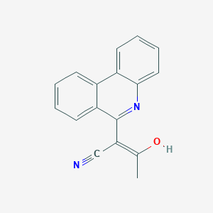 molecular formula C17H12N2O B6120736 3-oxo-2-(6(5H)-phenanthridinylidene)butanenitrile 