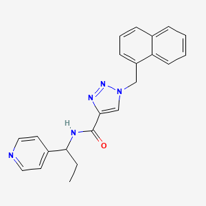 molecular formula C22H21N5O B6120745 1-(1-naphthylmethyl)-N-[1-(4-pyridinyl)propyl]-1H-1,2,3-triazole-4-carboxamide 