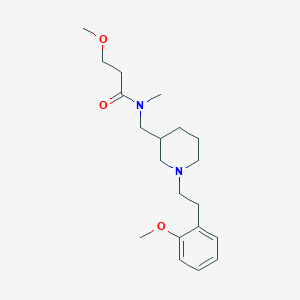 molecular formula C20H32N2O3 B6120759 3-methoxy-N-({1-[2-(2-methoxyphenyl)ethyl]-3-piperidinyl}methyl)-N-methylpropanamide 
