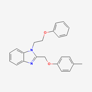 molecular formula C23H22N2O2 B6120801 2-[(4-methylphenoxy)methyl]-1-(2-phenoxyethyl)-1H-benzimidazole 