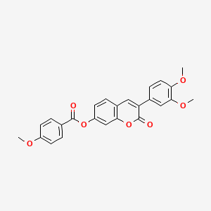 3-(3,4-dimethoxyphenyl)-2-oxo-2H-chromen-7-yl 4-methoxybenzoate