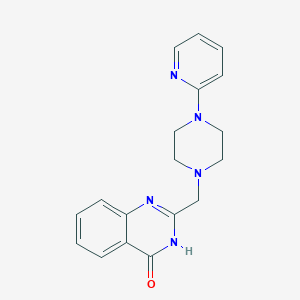 molecular formula C18H19N5O B6120823 2-{[4-(2-pyridinyl)-1-piperazinyl]methyl}-4(1H)-quinazolinone 
