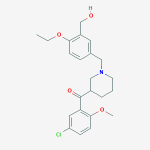 molecular formula C23H28ClNO4 B6120830 (5-chloro-2-methoxyphenyl){1-[4-ethoxy-3-(hydroxymethyl)benzyl]-3-piperidinyl}methanone 