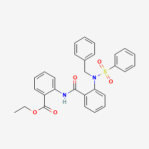 molecular formula C29H26N2O5S B6120847 ethyl 2-({2-[benzyl(phenylsulfonyl)amino]benzoyl}amino)benzoate 