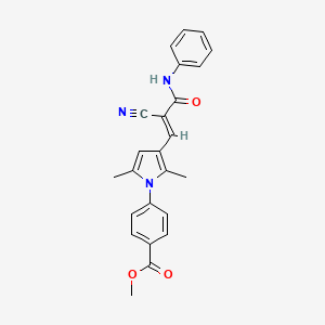 molecular formula C24H21N3O3 B6120886 methyl 4-[3-(3-anilino-2-cyano-3-oxo-1-propen-1-yl)-2,5-dimethyl-1H-pyrrol-1-yl]benzoate 