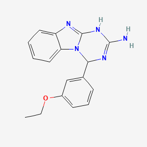 molecular formula C17H17N5O B6120891 4-(3-ethoxyphenyl)-1,4-dihydro[1,3,5]triazino[1,2-a]benzimidazol-2-amine 