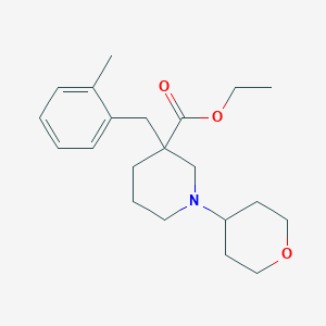 molecular formula C21H31NO3 B6120896 ethyl 3-(2-methylbenzyl)-1-(tetrahydro-2H-pyran-4-yl)-3-piperidinecarboxylate 