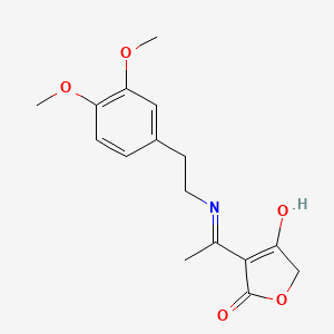 molecular formula C16H19NO5 B6120933 3-(1-{[2-(3,4-dimethoxyphenyl)ethyl]amino}ethylidene)-2,4(3H,5H)-furandione 