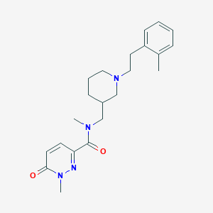molecular formula C22H30N4O2 B6120956 N,1-dimethyl-N-({1-[2-(2-methylphenyl)ethyl]-3-piperidinyl}methyl)-6-oxo-1,6-dihydro-3-pyridazinecarboxamide 