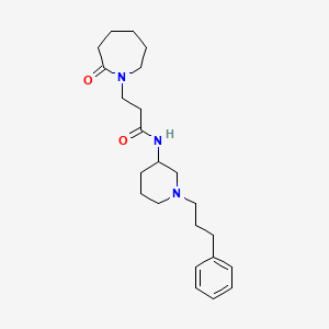 molecular formula C23H35N3O2 B6120968 3-(2-oxo-1-azepanyl)-N-[1-(3-phenylpropyl)-3-piperidinyl]propanamide 