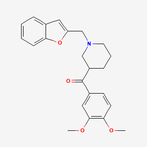 molecular formula C23H25NO4 B6120977 [1-(1-benzofuran-2-ylmethyl)-3-piperidinyl](3,4-dimethoxyphenyl)methanone 