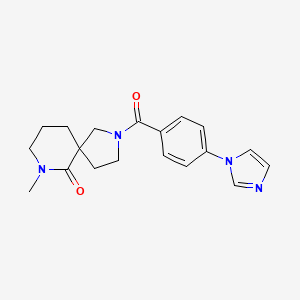 molecular formula C19H22N4O2 B6120986 2-[4-(1H-imidazol-1-yl)benzoyl]-7-methyl-2,7-diazaspiro[4.5]decan-6-one 
