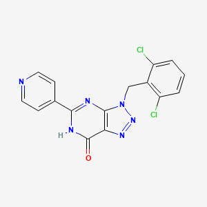3-(2,6-dichlorobenzyl)-5-pyridin-4-yl-3H-[1,2,3]triazolo[4,5-d]pyrimidin-7-ol