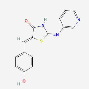 molecular formula C15H11N3O2S B6120994 5-(4-hydroxybenzylidene)-2-(3-pyridinylamino)-1,3-thiazol-4(5H)-one 