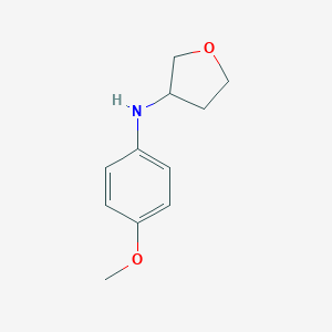 molecular formula C11H15NO2 B061210 N-(4-Methoxyphenyl)tetrahydrofuran-3-amine CAS No. 162851-46-9