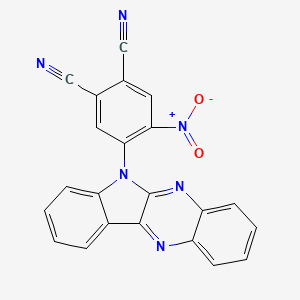 molecular formula C22H10N6O2 B6121004 4-(6H-indolo[2,3-b]quinoxalin-6-yl)-5-nitrophthalonitrile 